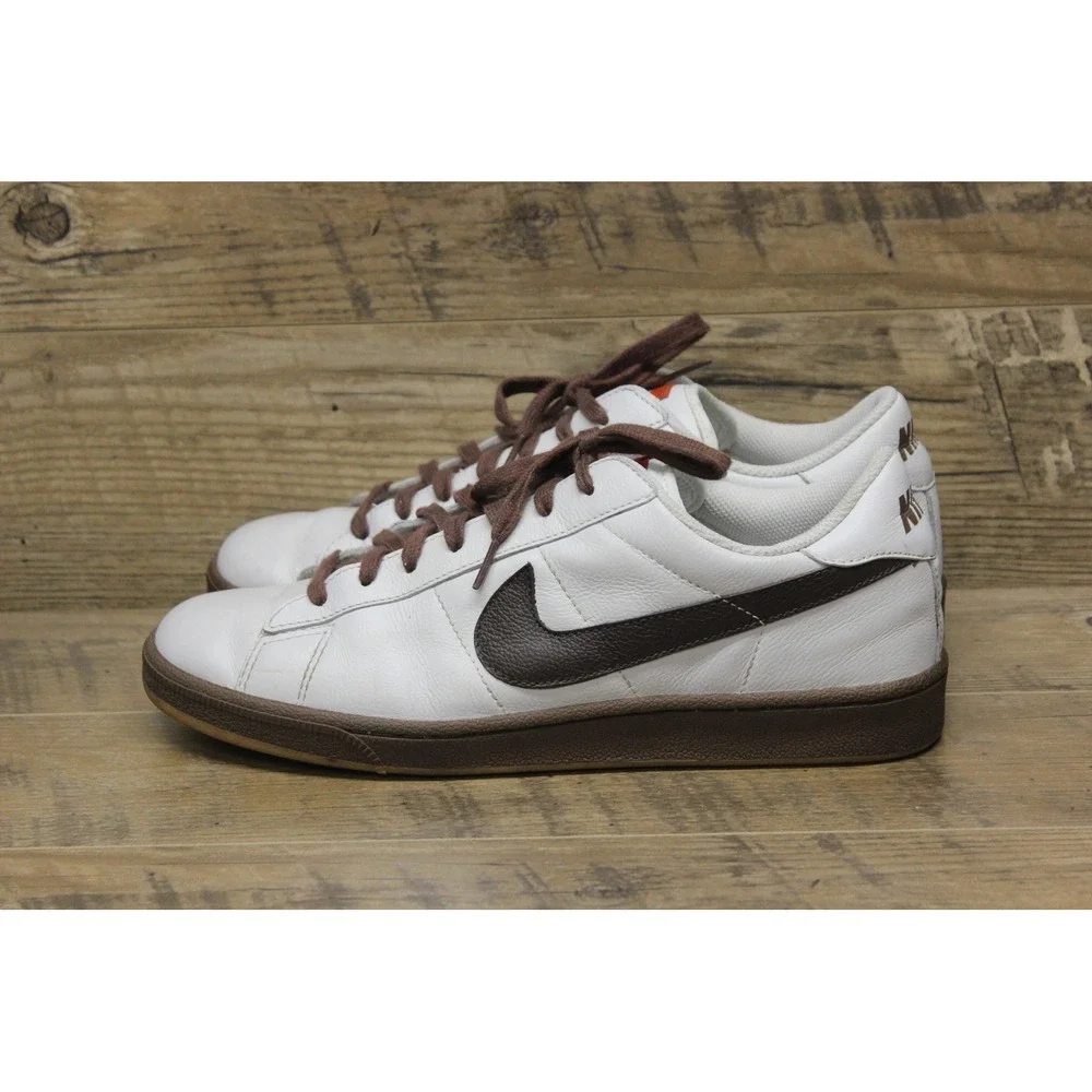 Nike Court Royale White‎ Brown Sneakers Men's Size 10.5 Tennis Normcore Style